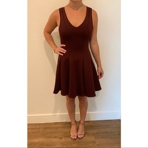 Dark red cocktail dress